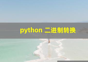 python 二进制转换